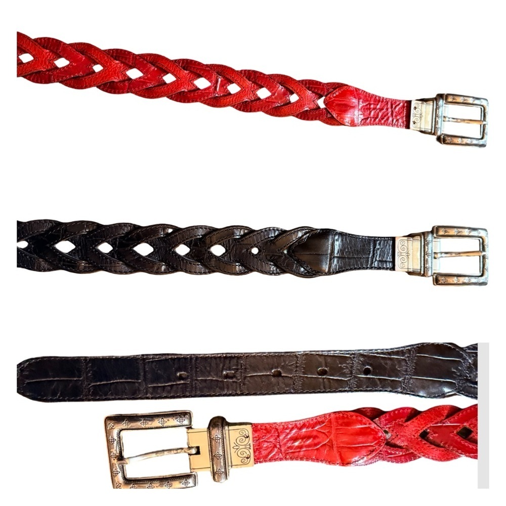 Vintage Brighton Reversible Belt – Black to Red